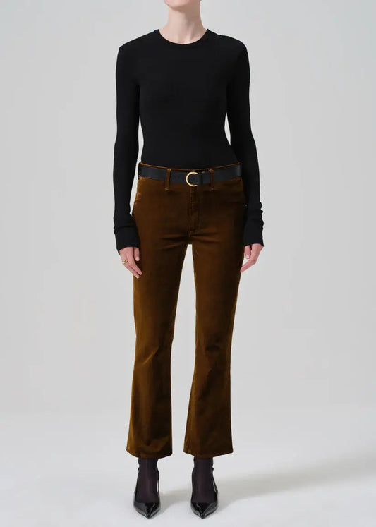 ISOLA CROPPED TROUSER IN VELVET