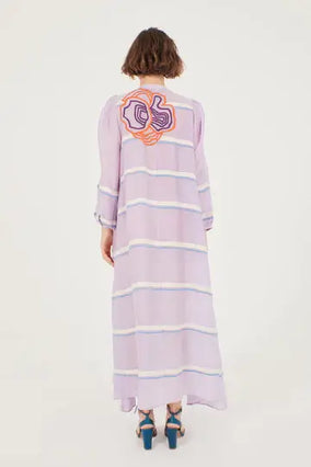 MILA EMBROIDERED CRAFTY MAXI DRESS
