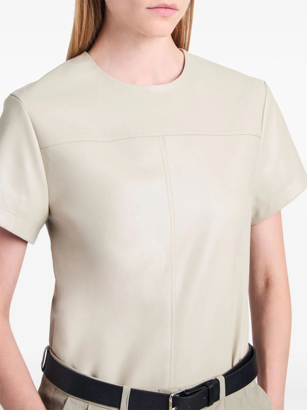 TESSA SHIRT IN FAUX LEATHER