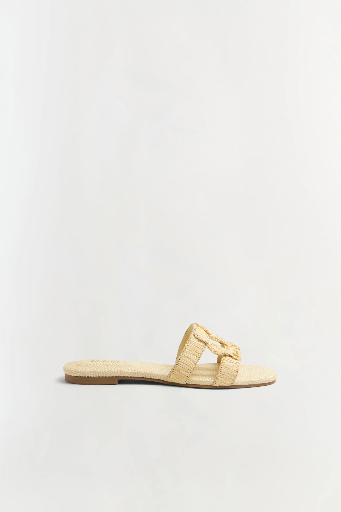 MONOGRAM RAFFIA FLAT SLIDE