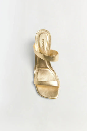 MARION METALLIC LEATHER  SHELL HEEL