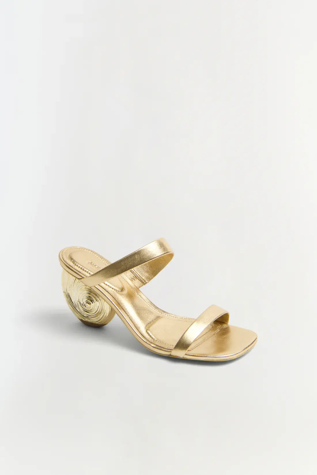 MARION METALLIC LEATHER  SHELL HEEL