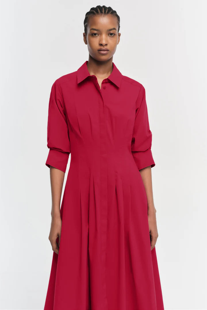 JAZZ PINTUCK MIDI DRESS