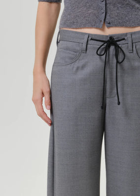 BRYNN DRAWSTRING TROUSER IN FELTED WOOL
