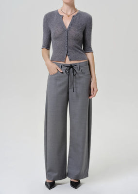 BRYNN DRAWSTRING TROUSER IN FELTED WOOL