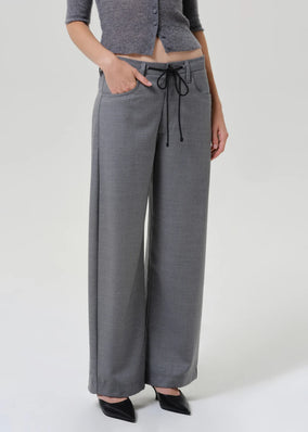 BRYNN DRAWSTRING TROUSER IN FELTED WOOL