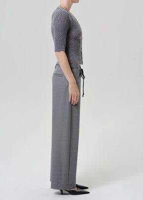 BRYNN DRAWSTRING TROUSER IN FELTED WOOL