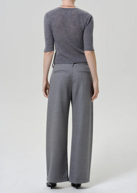 BRYNN DRAWSTRING TROUSER IN FELTED WOOL
