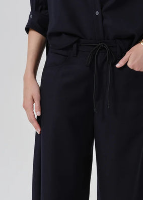 BRYNN DRAWSTRING TROUSER IN FELTED WOOL