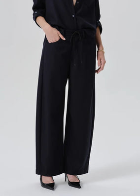 BRYNN DRAWSTRING TROUSER IN FELTED WOOL