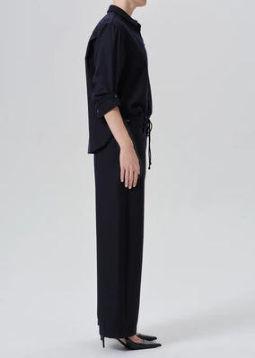 BRYNN DRAWSTRING TROUSER IN FELTED WOOL