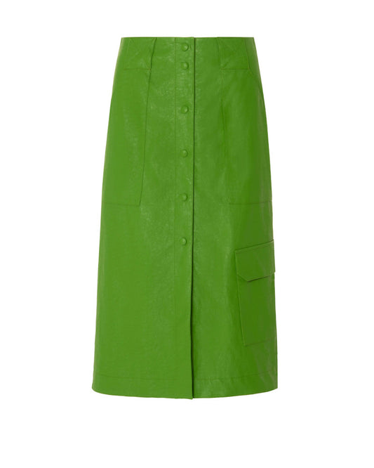 ECO-LEATHER SKIRT WITH MAXI POCKETS