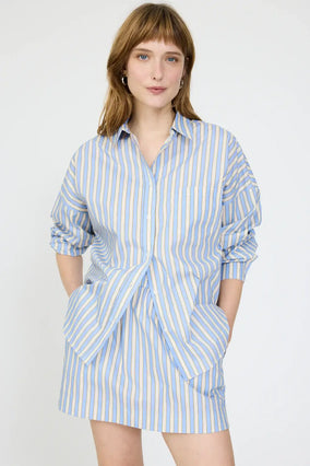 CHIARA LONG SLEEVE SHIRT- MULTI STRIPE