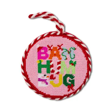 BAH HUMBUG NEEDLEPOINT ORNAMENT