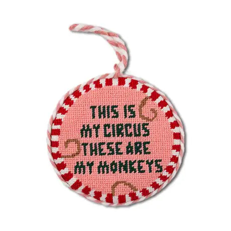 THIS IS MY CIRCUS NEEDLEPOINT ORNAMENT