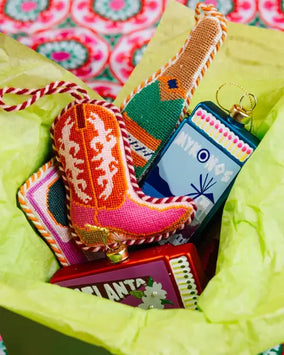 COWBOY BOOT NEEDLEPOINT ORNAMENT