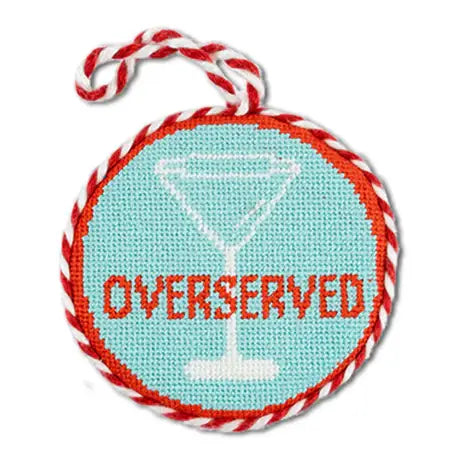 OVERSERVED NEEDLEPOINT ORNAMENT