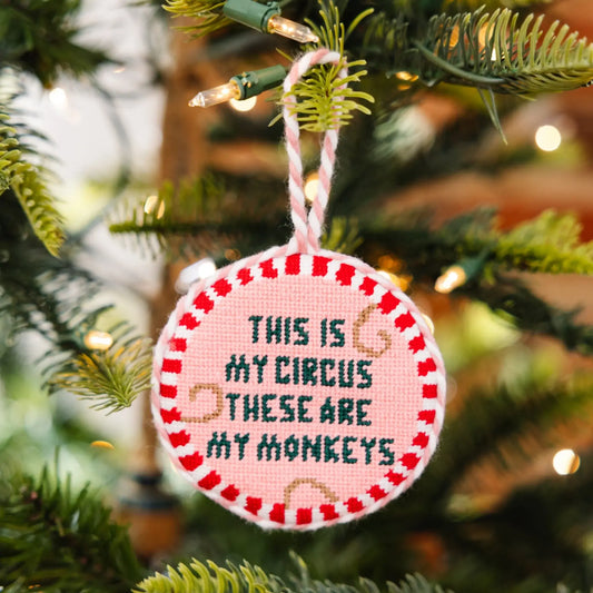 THIS IS MY CIRCUS NEEDLEPOINT ORNAMENT