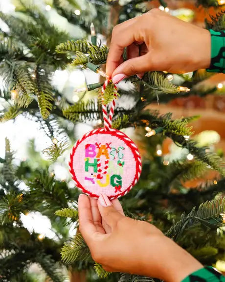 BAH HUMBUG NEEDLEPOINT ORNAMENT