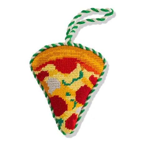 PIZZA SLICE NEEDLEPOINT ORNAMENT