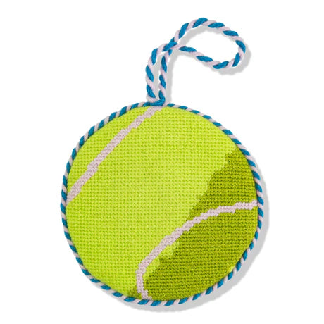 TENNIS BALL NEEDLEPOINT ORNAMENT