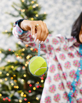 TENNIS BALL NEEDLEPOINT ORNAMENT