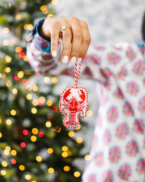 LOBSTER NEEDLEPOINT ORNAMENT