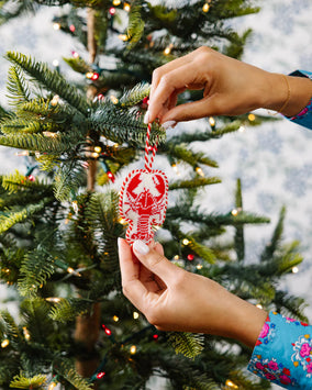 LOBSTER NEEDLEPOINT ORNAMENT