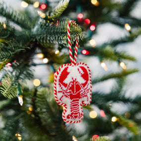 LOBSTER NEEDLEPOINT ORNAMENT