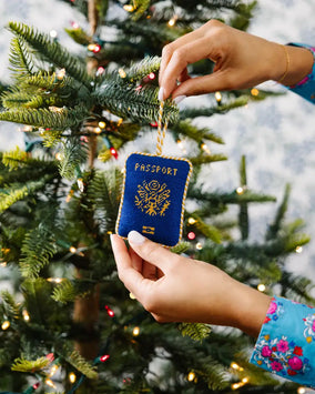 PASSPORT NEEDLEPOINT ORNAMENT