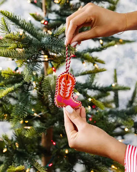 COWBOY BOOT NEEDLEPOINT ORNAMENT