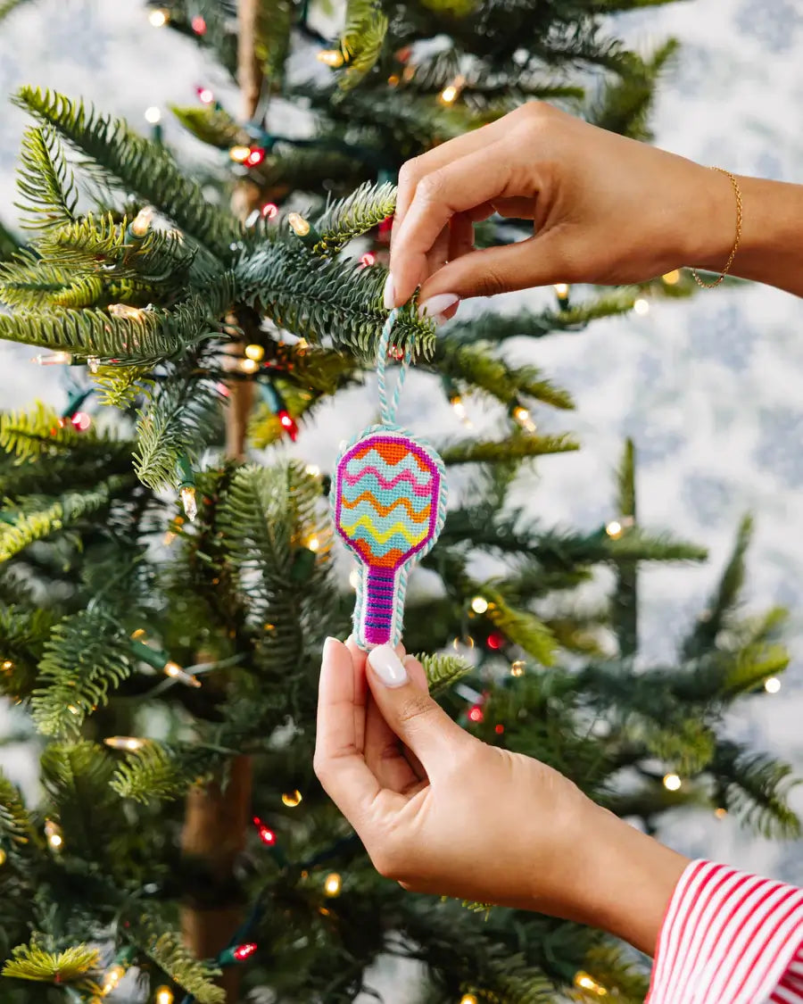 PICKLEBALL NEEDLEPOINT ORNAMENT