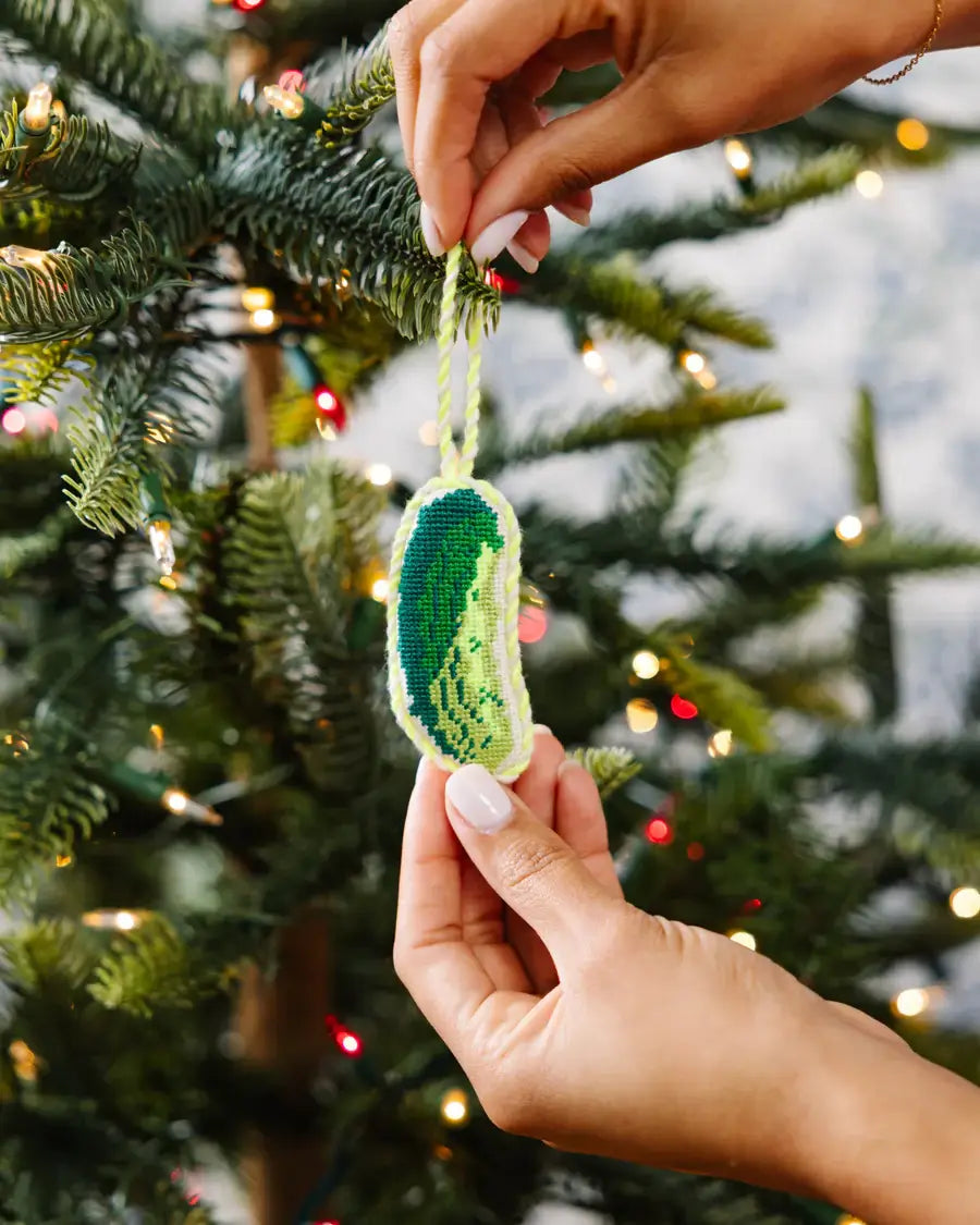 PICKLE NEEDLEPOINT ORNAMENT