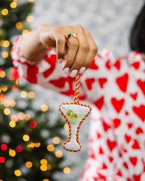 NEEDLEPOINT ICON ORNAMENT- DIRTY MARTINI