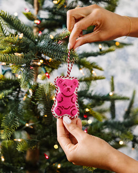 GUMMY BEAR NEEDLEPOINT ORNAMENT