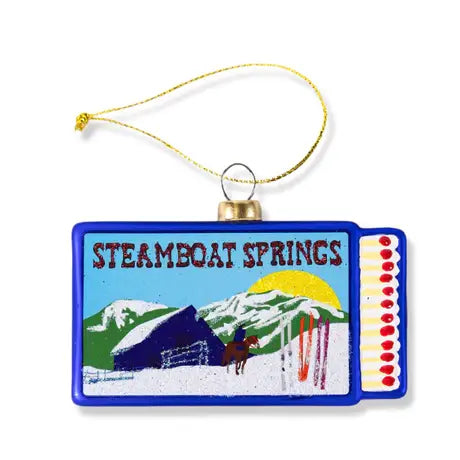 STEAMBOAT SPRINGS MATCHBOOK ORNAMENT