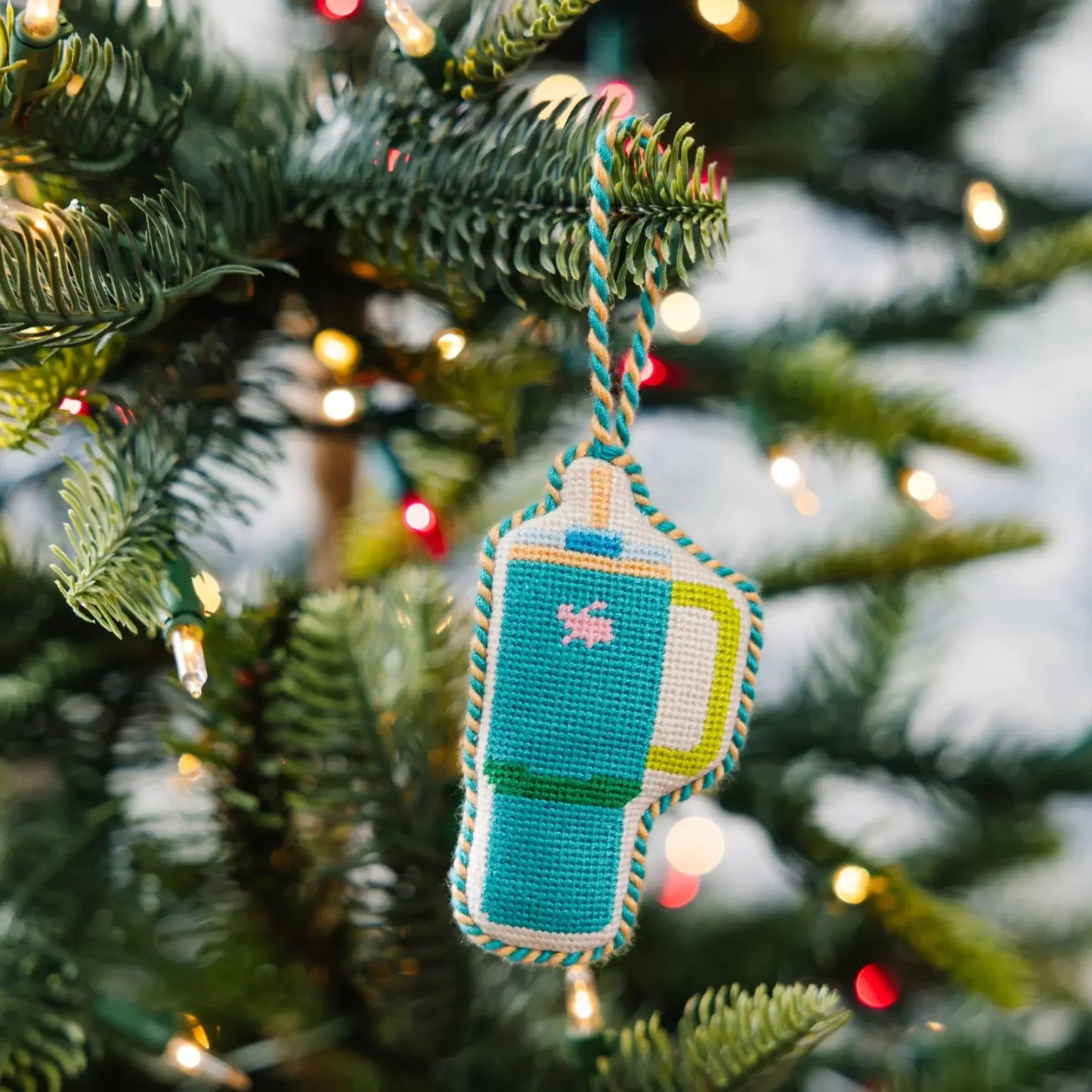 TUMBLER NEEDLEPOINT ORNAMENT