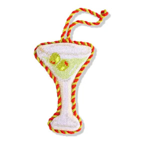 NEEDLEPOINT ICON ORNAMENT- DIRTY MARTINI