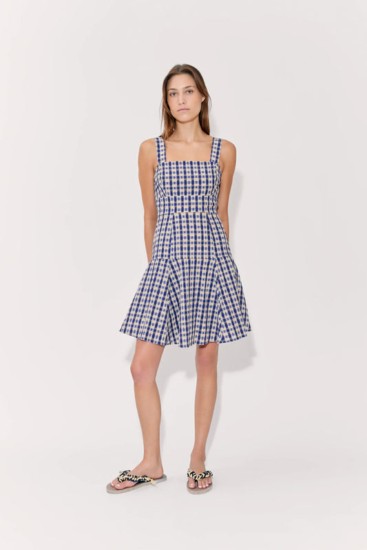 SKATER DRESS IN SEERSUCKER CHECK