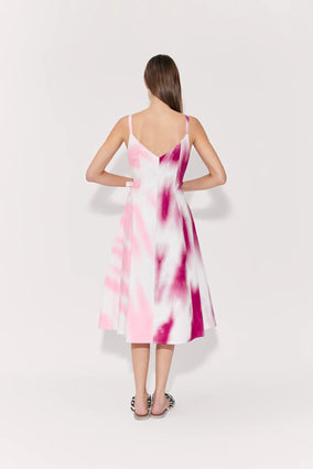 THAT'S A WRAP! DRESS IN TIE-DYE COTTON POPLIN