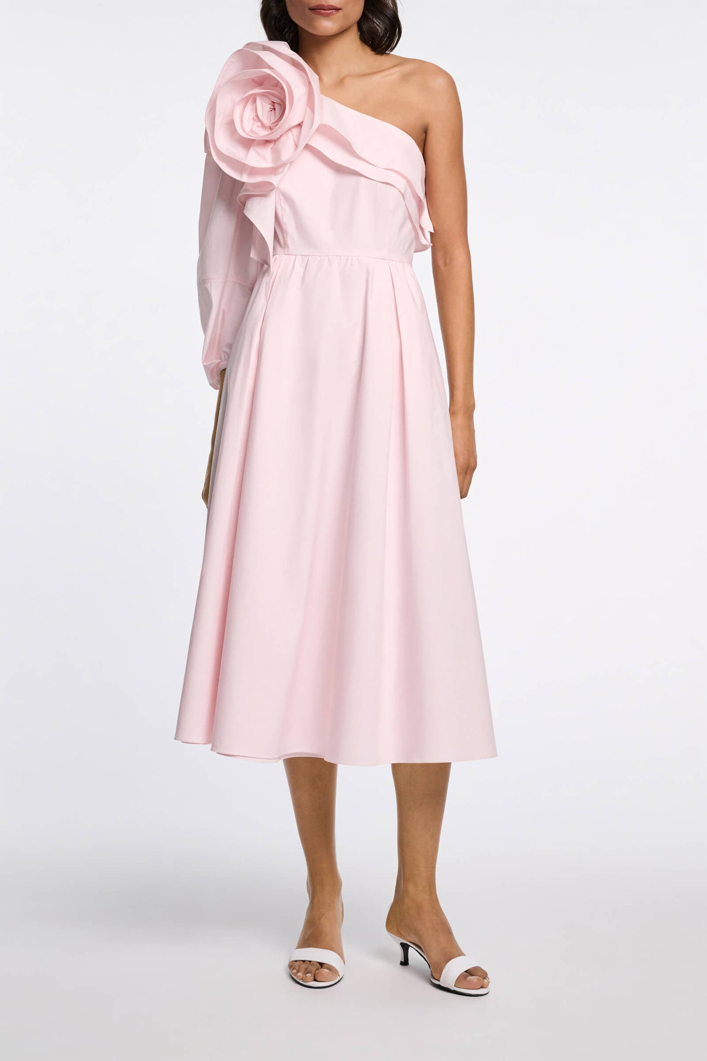 POPLIN POWER DRESS - SHADOW ROSE