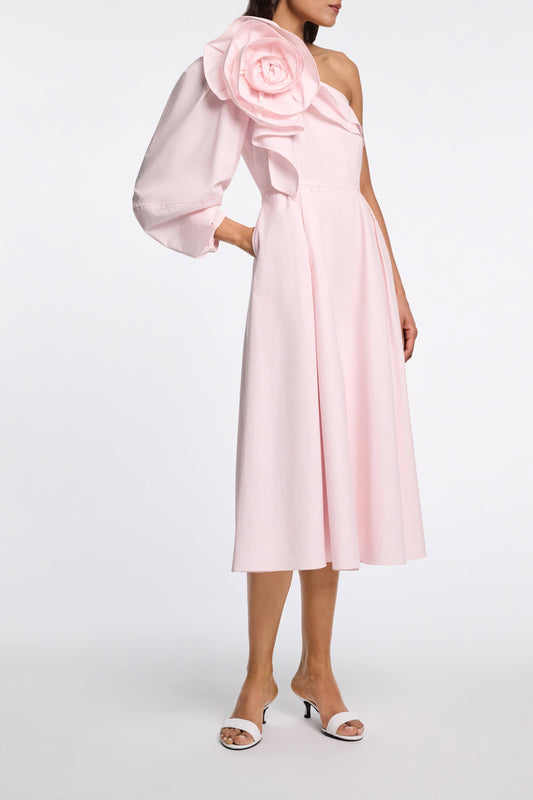 POPLIN POWER DRESS - SHADOW ROSE