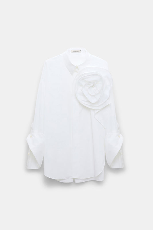 COTTON POPLIN SHIRT WITH XL FLOWER