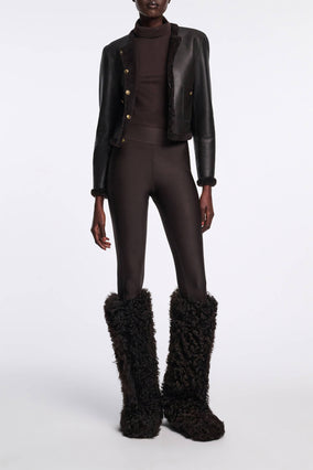 SHARP CUT PANTS- DARK CHOCOLATE