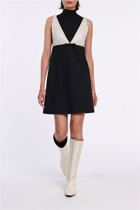 EMOTIONAL ESSENCE DRESS- BLACK/WHITE