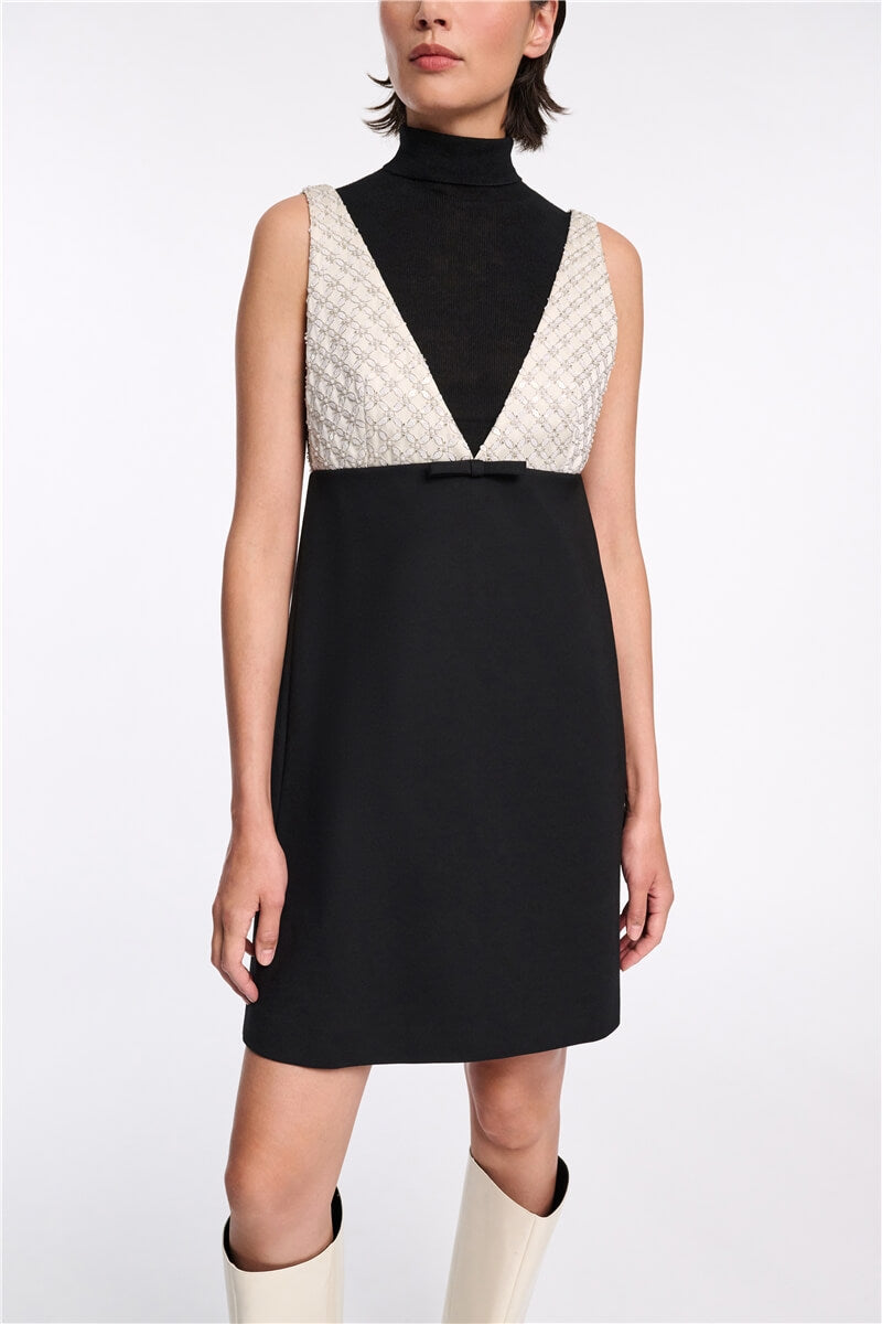 EMOTIONAL ESSENCE DRESS- BLACK/WHITE