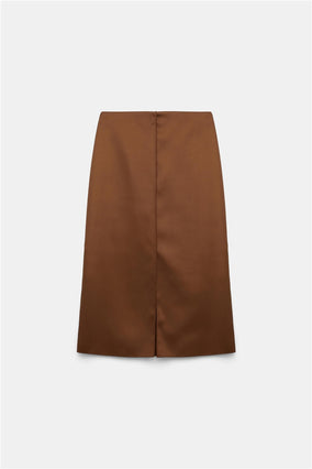 SHINY STATEMENT MIDI SKIRT