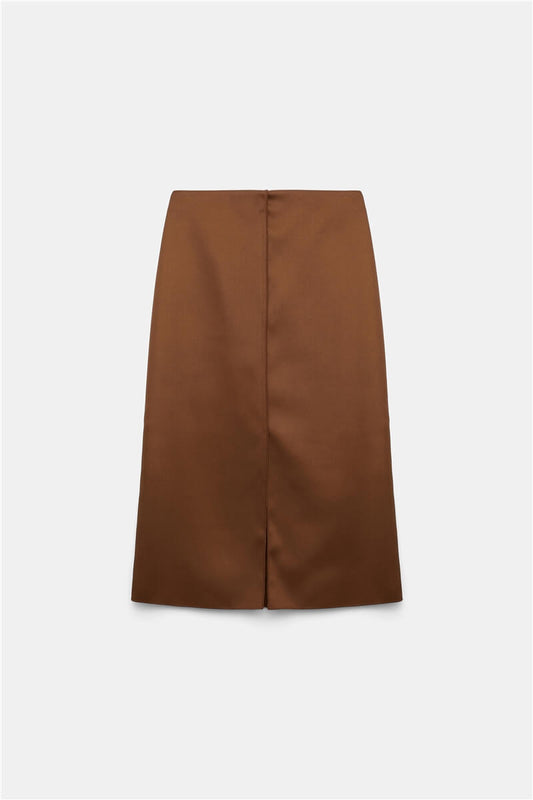 SHINY STATEMENT MIDI SKIRT