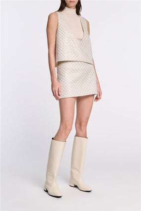 SPARKLING STATEMENT PEARL MINI SKIRT