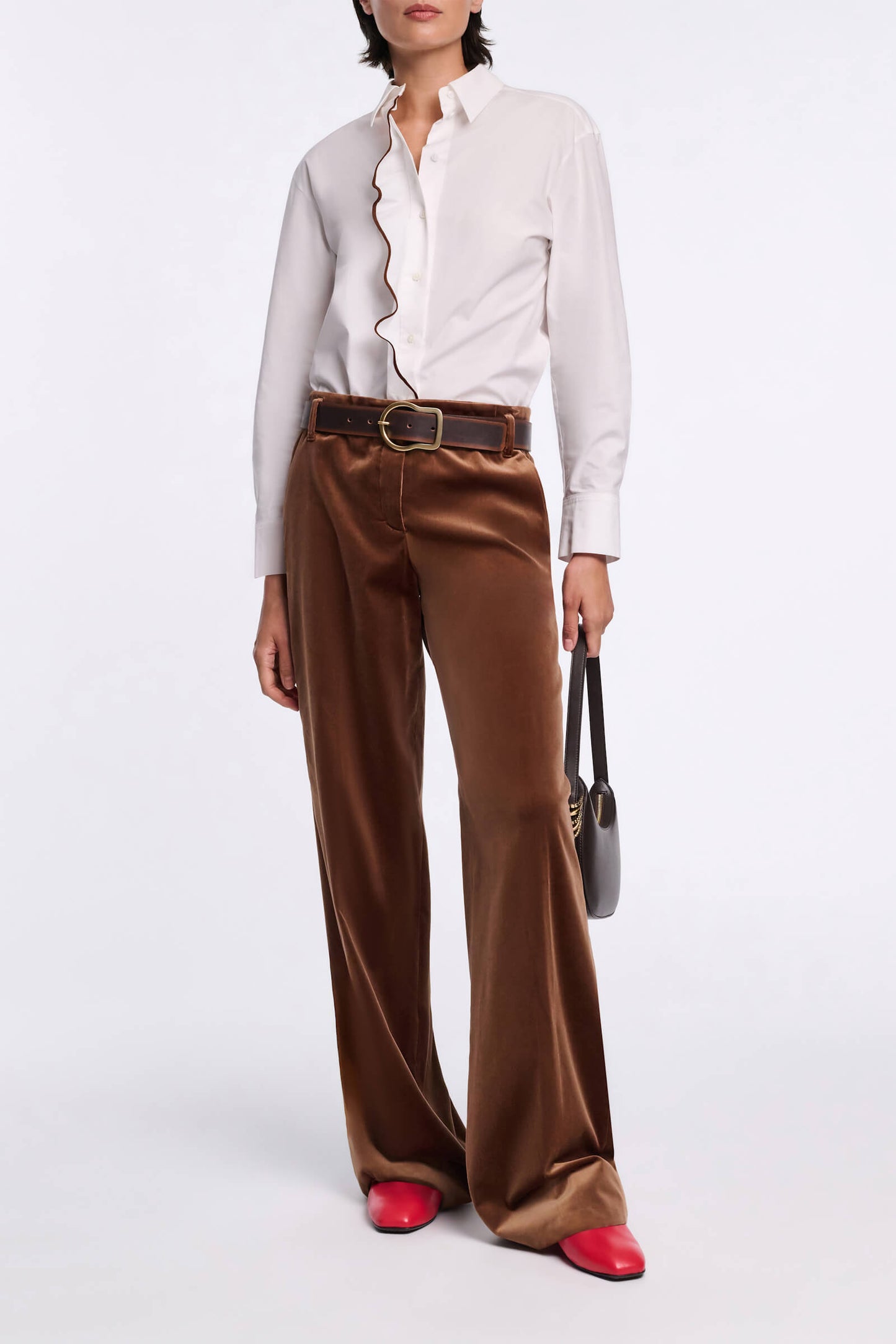 PURE POWER BLOUSE- WHITE/TERRA